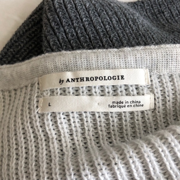 Anthropologie Ribbed Color Block Slouchy Sweater L - Picture 11 of 14
